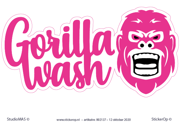 - muursticker eigen logo - Gorilla Wash