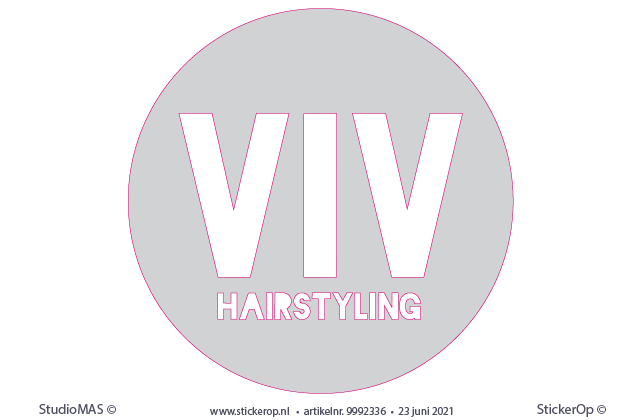 - sticker eigen logo - VIV hairstyling