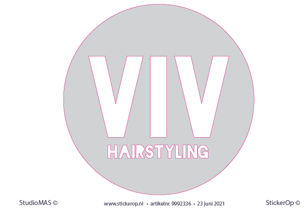 Sticker eigen logo - VIV Hairstyling - sticker eigen logo - VIV hairstyling