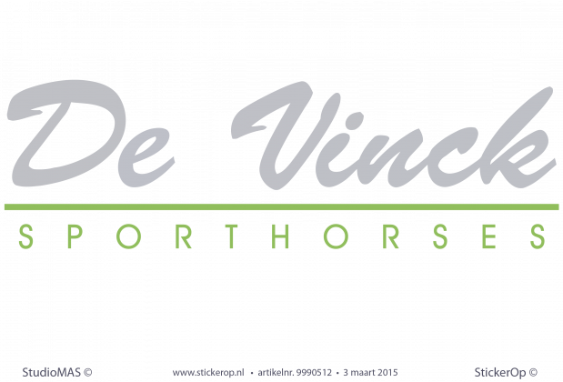 Muursticker bedrijfslogo - De Vinck sporthorses muursticker bedrijfslogo de vinck