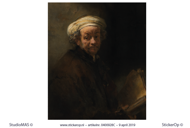 Zelfportret als de apostel Paulus - originele uitsnede - Rembrandt van Rijn als de apostel Paulus-Rembrandt van Rijn-origineel