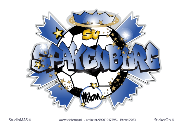 Muursticker graffiti SV Spakenburg - voetbal met passie Spakenburg-met-naam