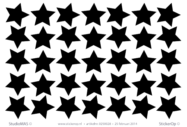 Muursticker decoratie zelf maken - sterren 4 cm per 35 stuks muursticker zelf maken sterren 4cm