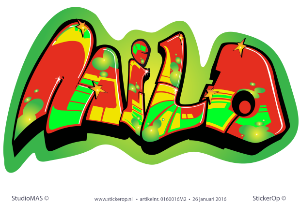 Muursticker graffiti type A - Milo 2 muursticker graffiti Milo