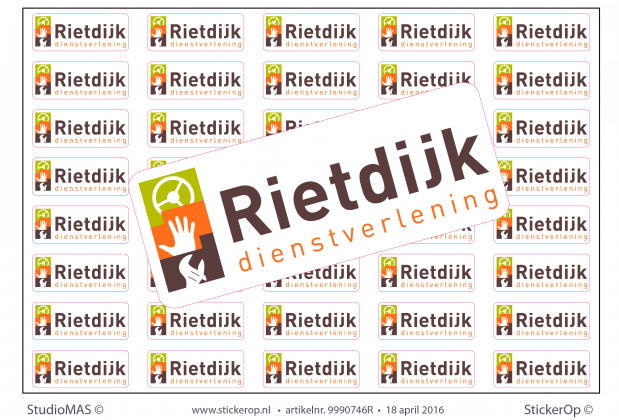 Machinesticker zakelijk logo Rietdijk