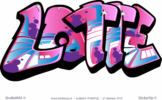 Muursticker graffiti type A - Lotte Muursticker graffity type A Lotte