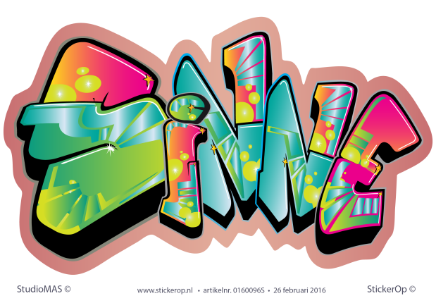 Muurstickers graffiti - Sinne muurstickers graffiti Sinne