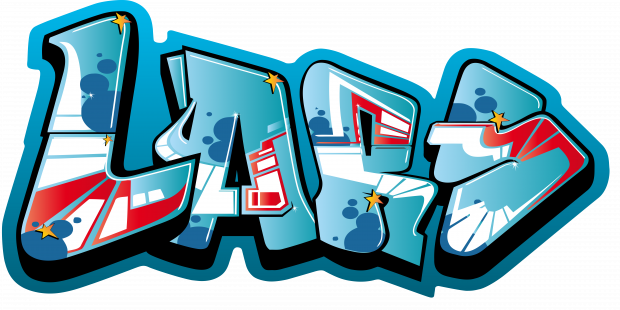 Muursticker graffiti typt A - Lars muursticker graffiti Lars