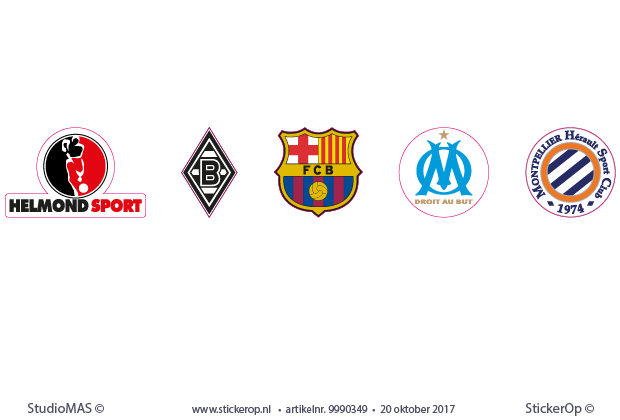 Muurstickers club logo's - Luca's logo's