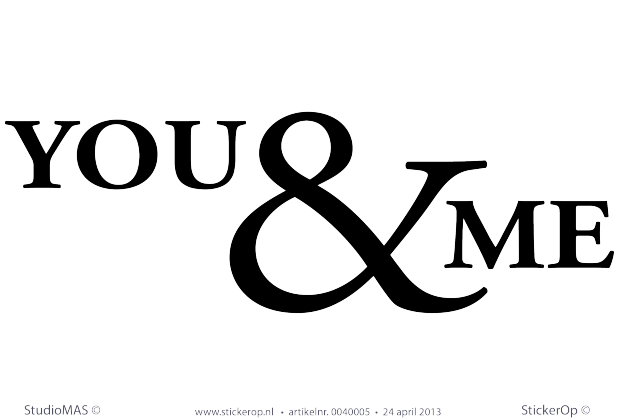 Muurstickers thema muursticker liefde you and me