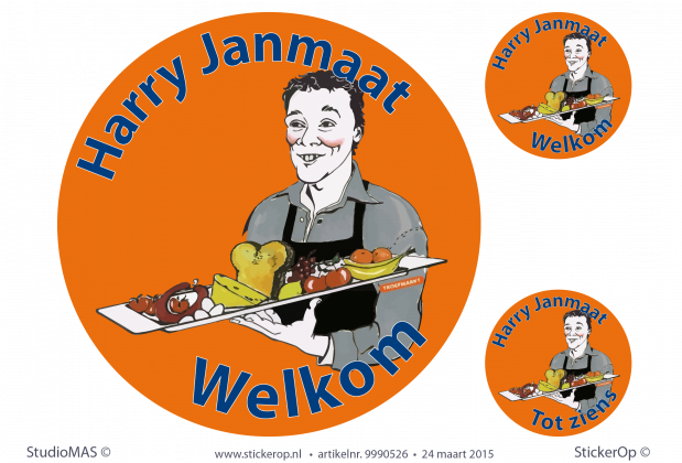 Muur- en raamsticker zakelijk logo - Harry Janmaat Zeist muursticker zakelijk logo Janmaat Zeist