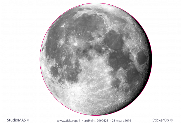 Muursticker van eigen foto - Mila's volle maan muursticker van eigen foto Milas volle maan