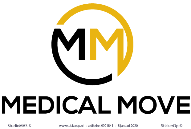 Muur-, deur-, raamsticker zakelijk logo - Medical Move zakelijk logo - Medical Move