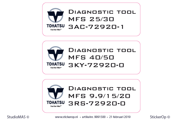 Machinestickers Benautic - Diagnostic tools Tohatsu