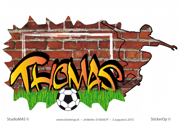 Muursticker graffiti sportieve Thomas muursticker graffiti sportieve Thomas