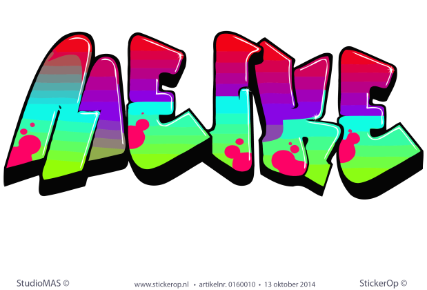 Graffiti Meike muursticker graffiti Meike
