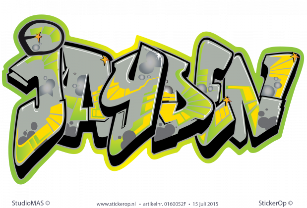 Muursticker graffiti type A - Jayden muursticker graffiti Jayden
