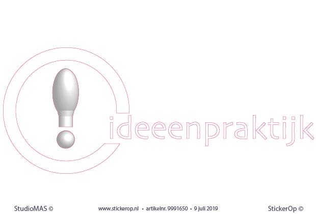 Muursticker bedrijfslogo - idee en praktijk zakelijk logo - ideeenpraktijk