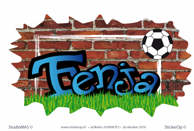 Muursticker graffiti thema sport - Fenja muursticker graffiti sportieve Fenja
