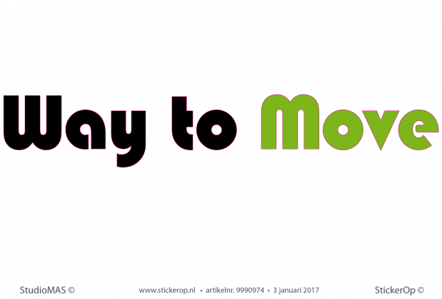 muursticker zakelijk logo Way to Move