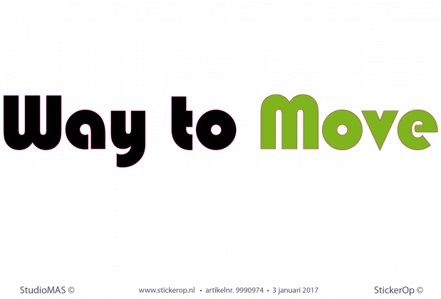 Muursticker zakelijk logo - Way to Move muursticker zakelijk logo Way to Move