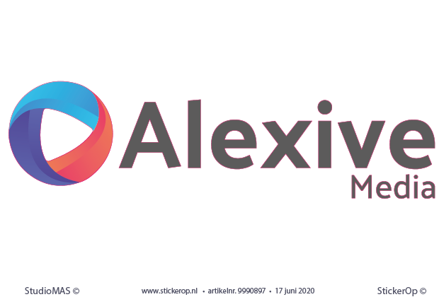 Muursticker zakelijk logo Alexive Media