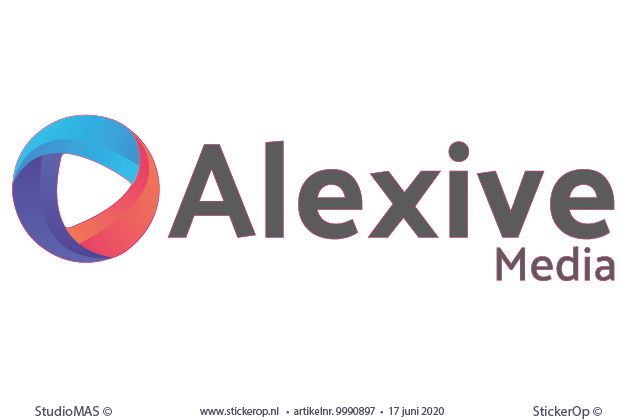 Muurstickers zakelijk logo - Alexive Media Muursticker zakelijk logo Alexive Media