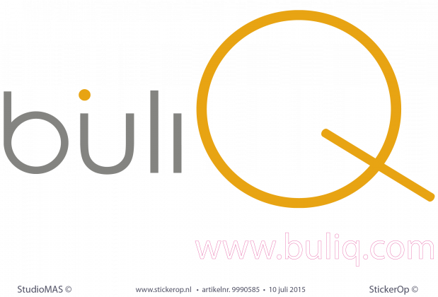 muursticker zakelijk logo Buliq