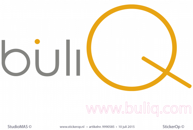 Raamsticker zakelijk logo - Buliq muursticker zakelijk logo Buliq
