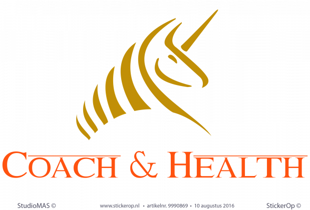 Deursticker zakelijk logo - Coach & Health Deurstickers zakelijke logo Coach and Health