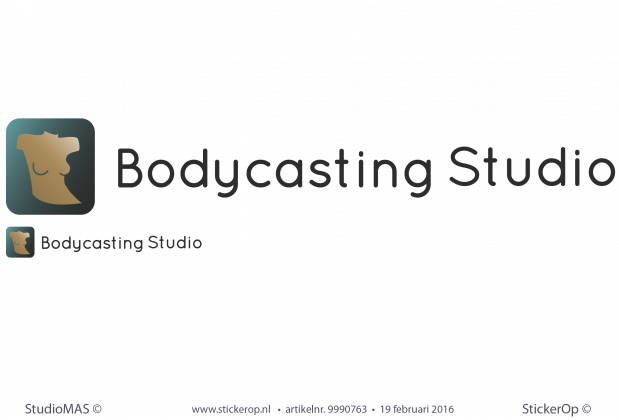 muurstickers zakelijk logo Bodycasting Studio