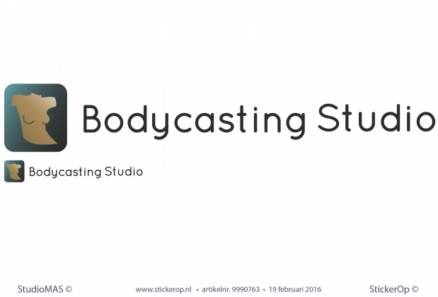 Muur- en deursticker zakelijk logo - Bodycasting Studio muurstickers zakelijk logo Bodycasting Studio