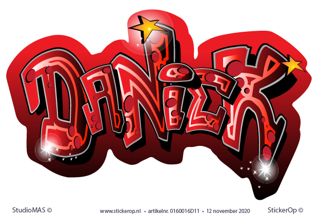 muursticker graffiti Azteken - Daniek