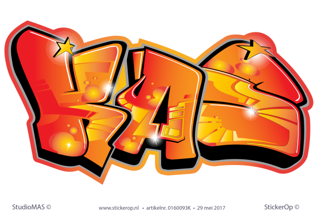 Muurstickers graffiti - Kas muursticker graffiti Kas