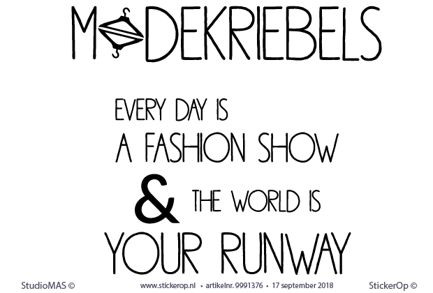 raam- muurstickers zakelijke toepassing - logo Modekriebels