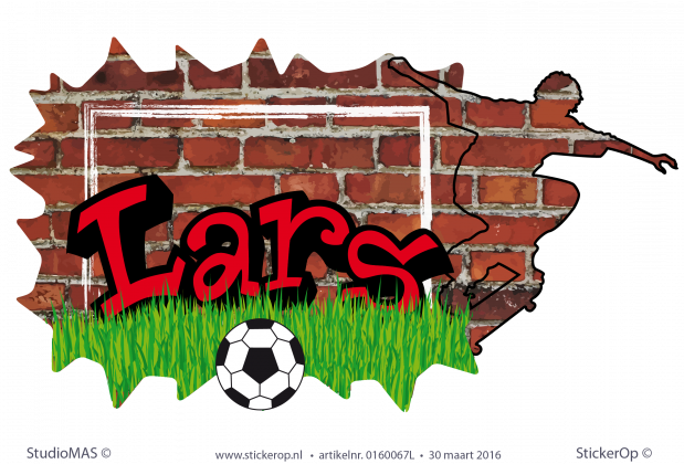 Muurstickers graffiti type F - Lars muursticker graffiti sportieve Lars