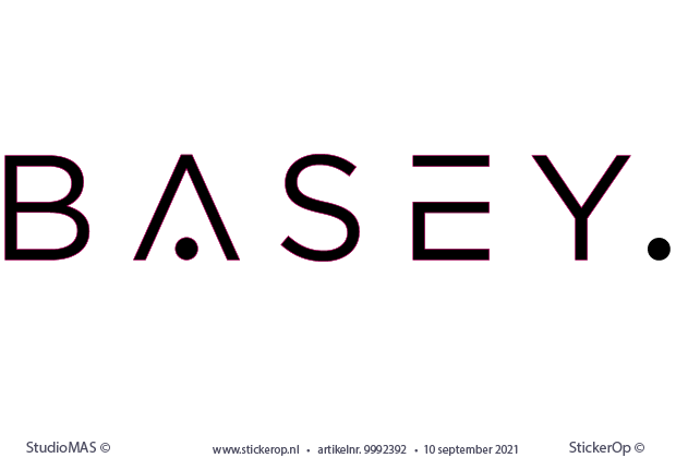 Muurstickers van zakelijk logo - Basey - BTH shop van eigen logo - Basey - BTH shop