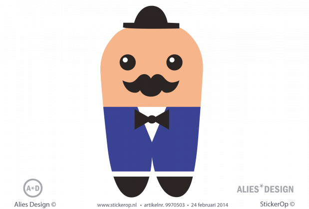 Muurstickers thema muursticker kinderkamer Mustakkio George