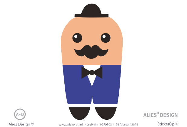 Muurstickers thema muursticker kinderkamer Mustakkio George