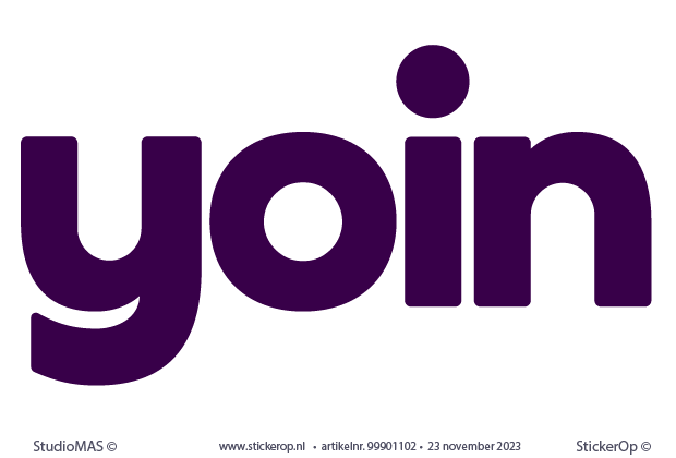 Muursticker van zakelijk logo - Yoin