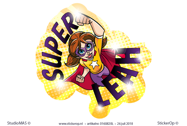 Muursticker graffiti - Super meisje Leah