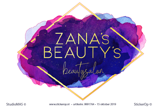 Muursticker van zakelijk logo - Zana's Beauty's -muursticker zakelijk logo - Zanas Beautys