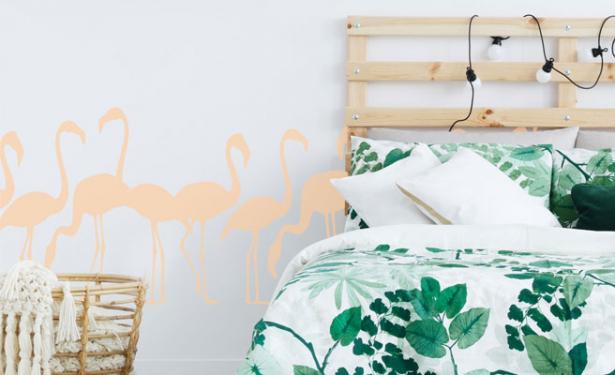 flamingo vogel jungle slaapkamer volwassenen