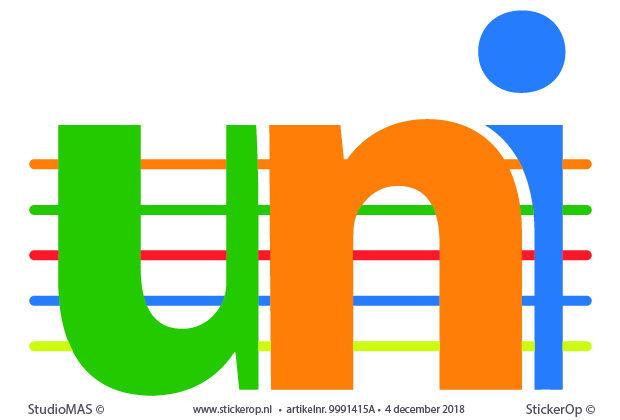 full colour logosticker - Uni