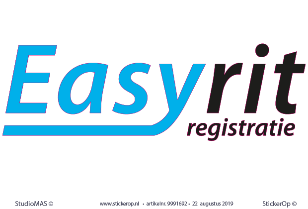 Muursticker zakelijk logo - Easyrit registratie bedrijfslogo - Easyrit
