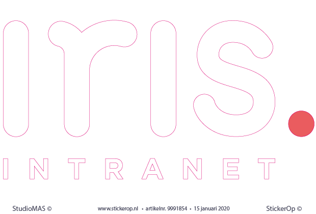 Muurstickers bedrijfslogo - Iris Intranet - Triptic muursticker bedrijfslogo - Iris Intranet