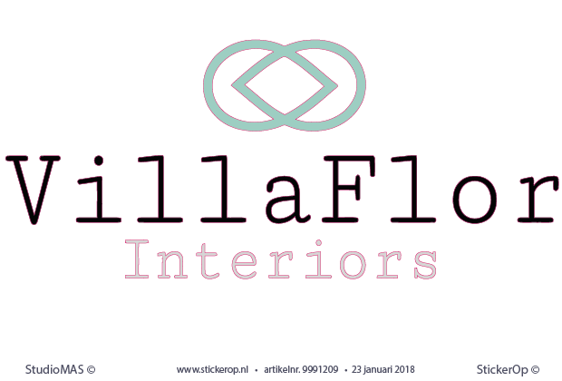 Muurstickers zakelijk gebruik - logo VillaFlor - Logo VillaFlor