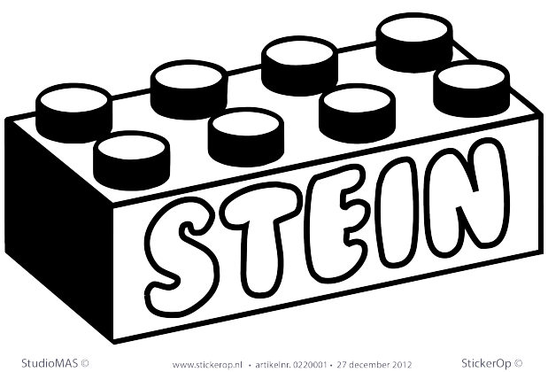 Naamsticker Lego naamsticker lego