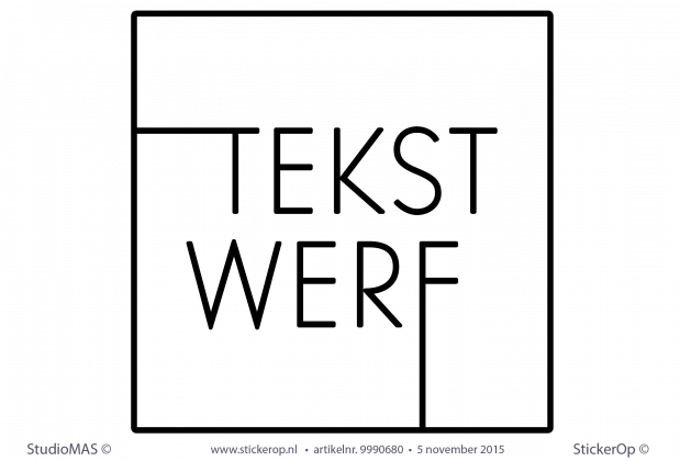 muursticker zakelijk logo Tekst werf