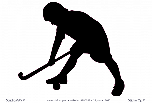 Muursticker van eigen tekening - Chantal's hockey muursticker van eigen tekening chantals hockey